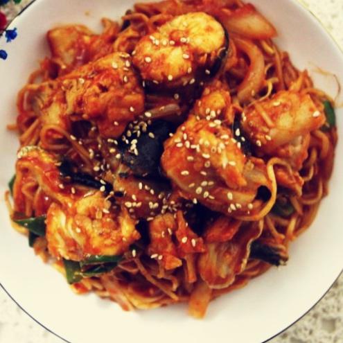 아귀찜韩式辣炒安康鱼适合下酒的炖海鲜下饭小菜的做法