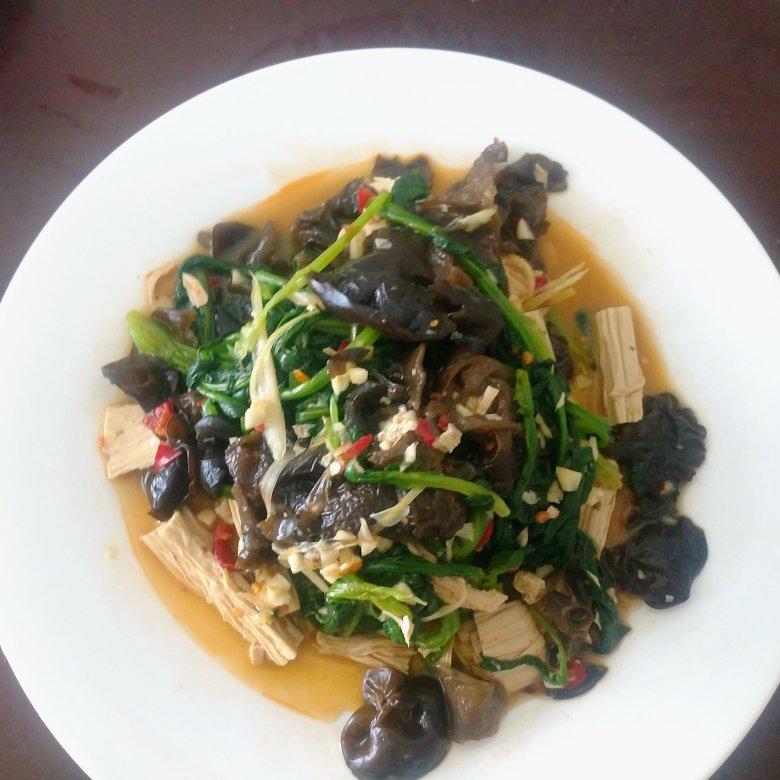 凉拌菠菜粉丝