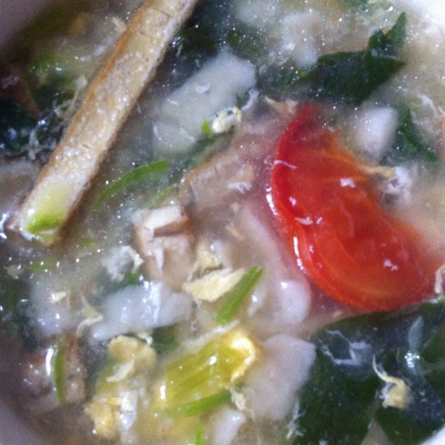 鸡蛋拌汤
