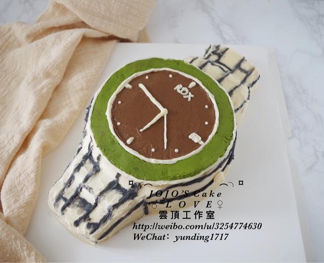 仪表堂堂手表造型蛋糕制作过程的做法