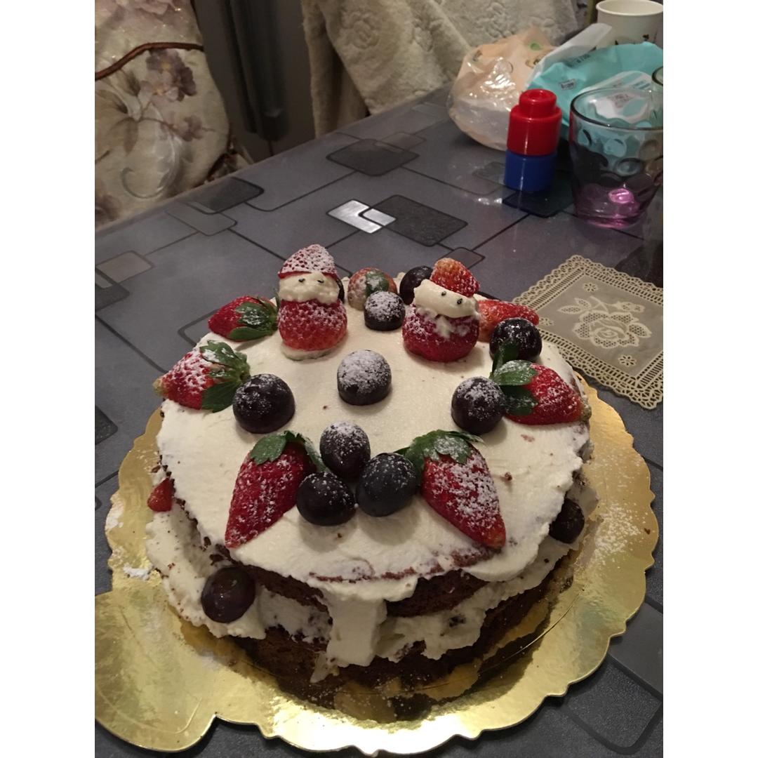 圣诞呆萌裸蛋糕