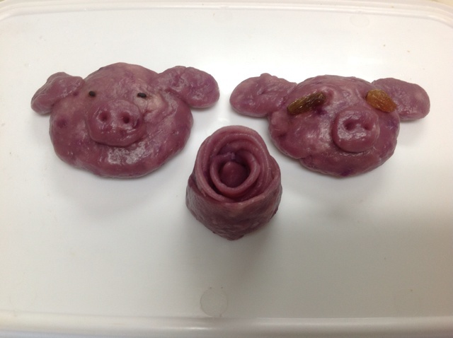 紫薯玫瑰花馒头