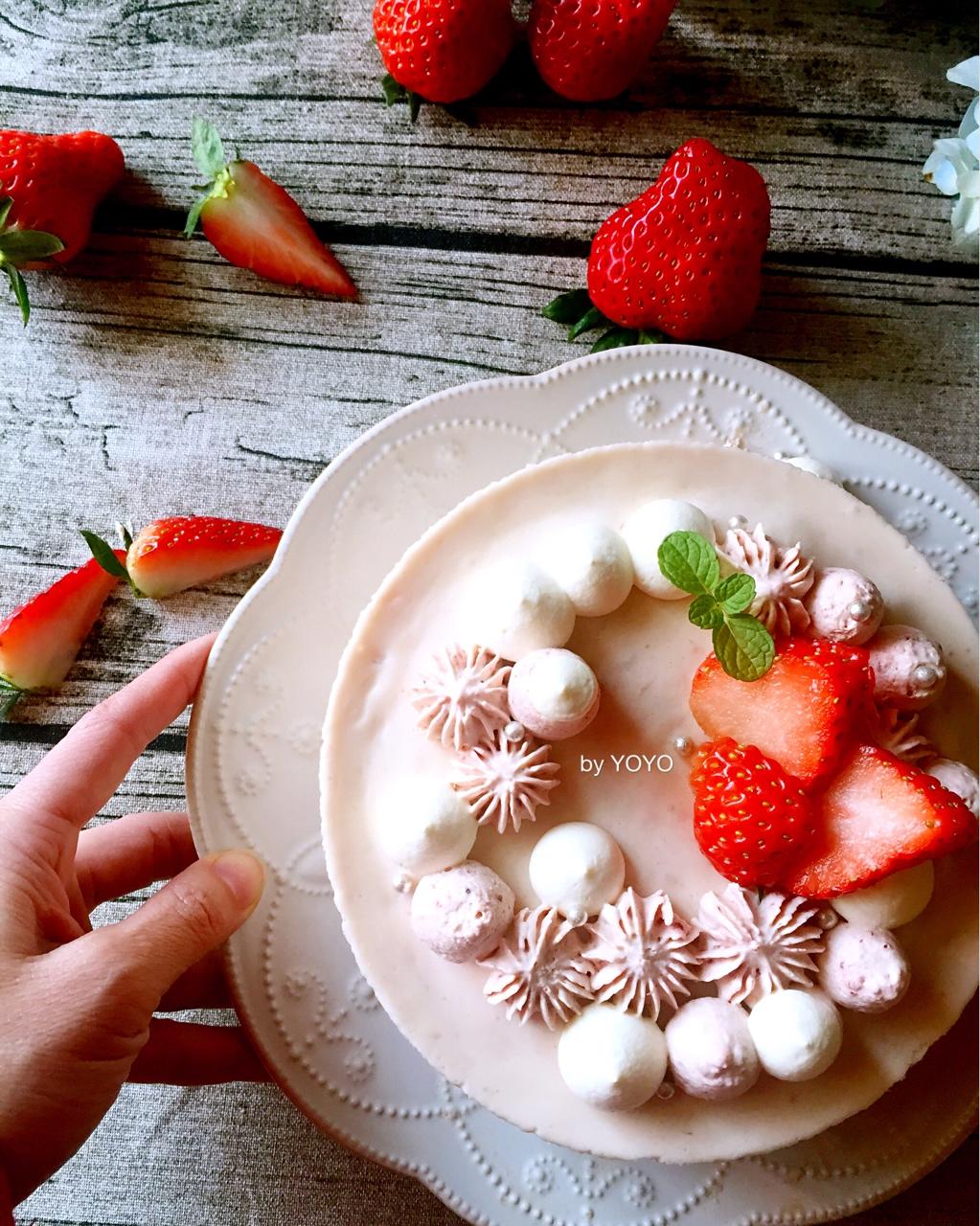 渐变蓝莓冻芝士蛋糕（免烤）