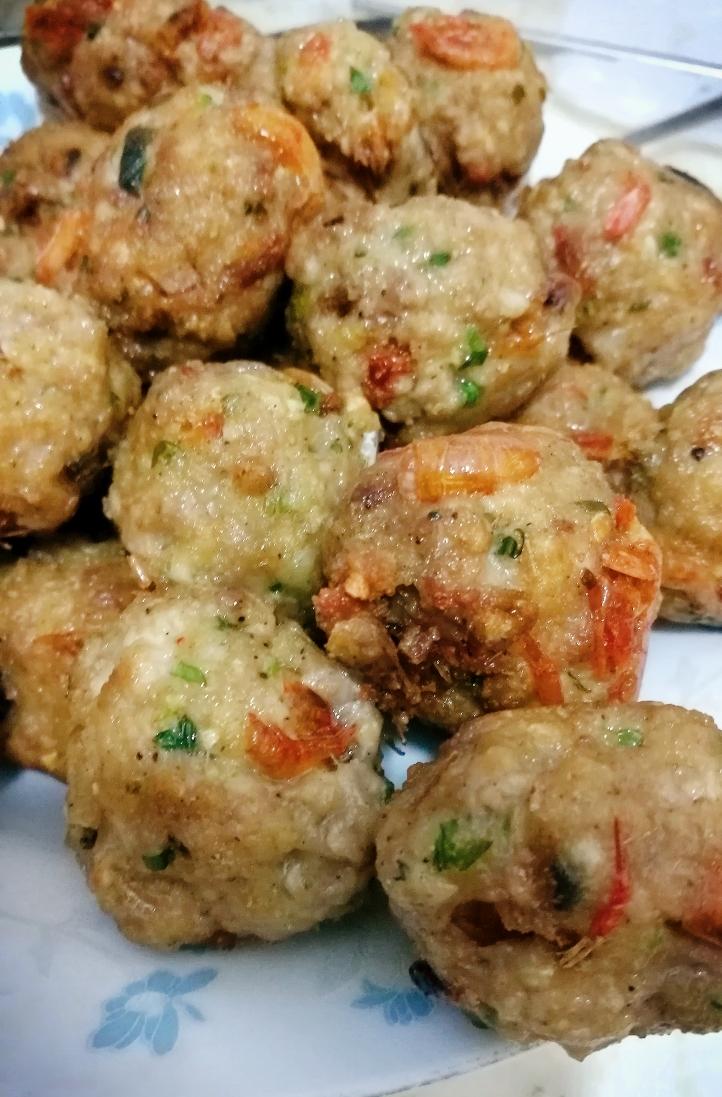 干虾猪肉丸子的做法