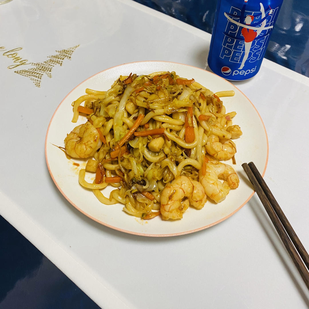 XO酱海鲜炒乌冬