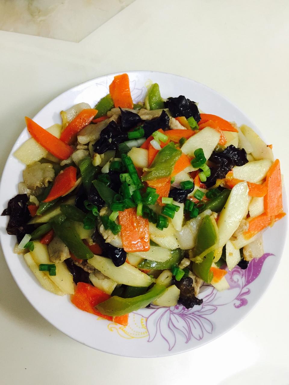 肉片山药炒木耳