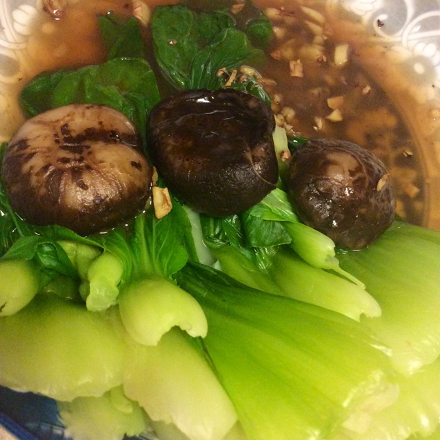 浇汁香菇油菜