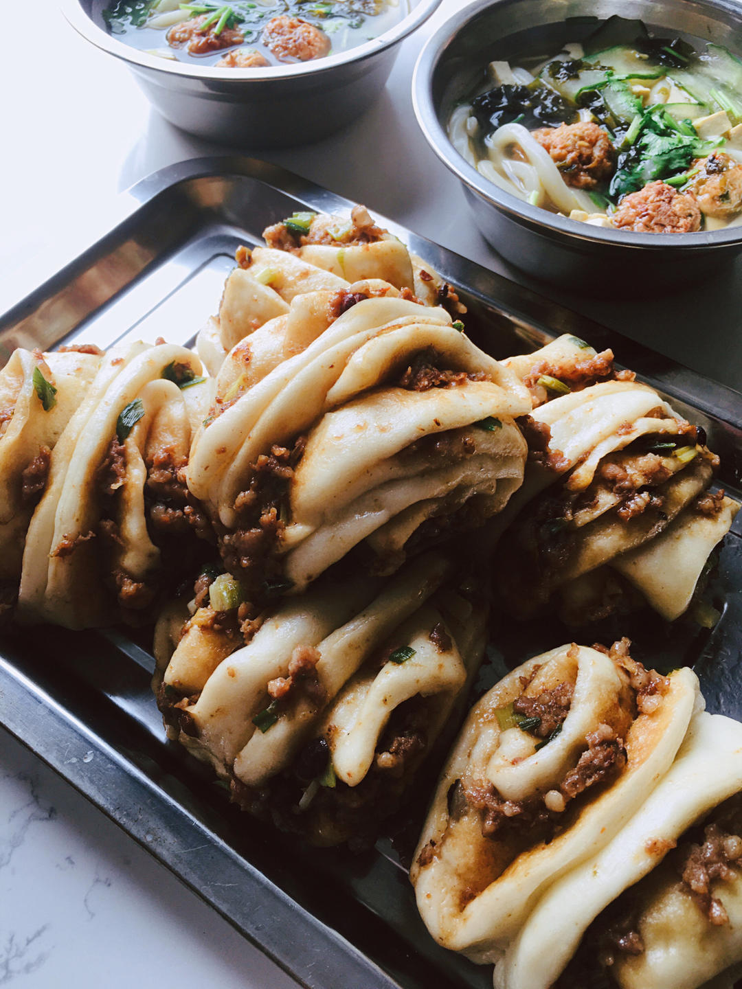 『肉多多』花卷｜层层入味，太香啦！一次发酵，超简单✌