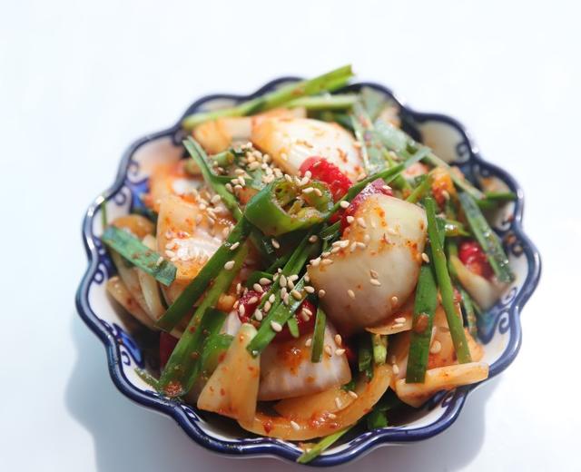 양파김치韩式洋葱泡菜的做法