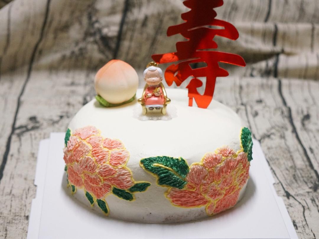 超简单的奶油霜刺绣花朵