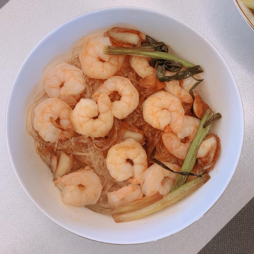 快手主食-虾仁蒸粉丝