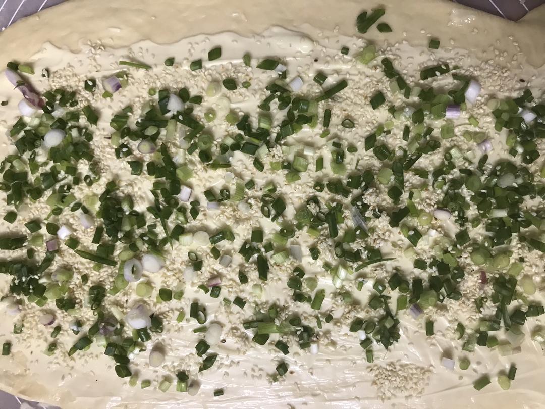 手撕葱香芝麻吐司的做法 步骤7