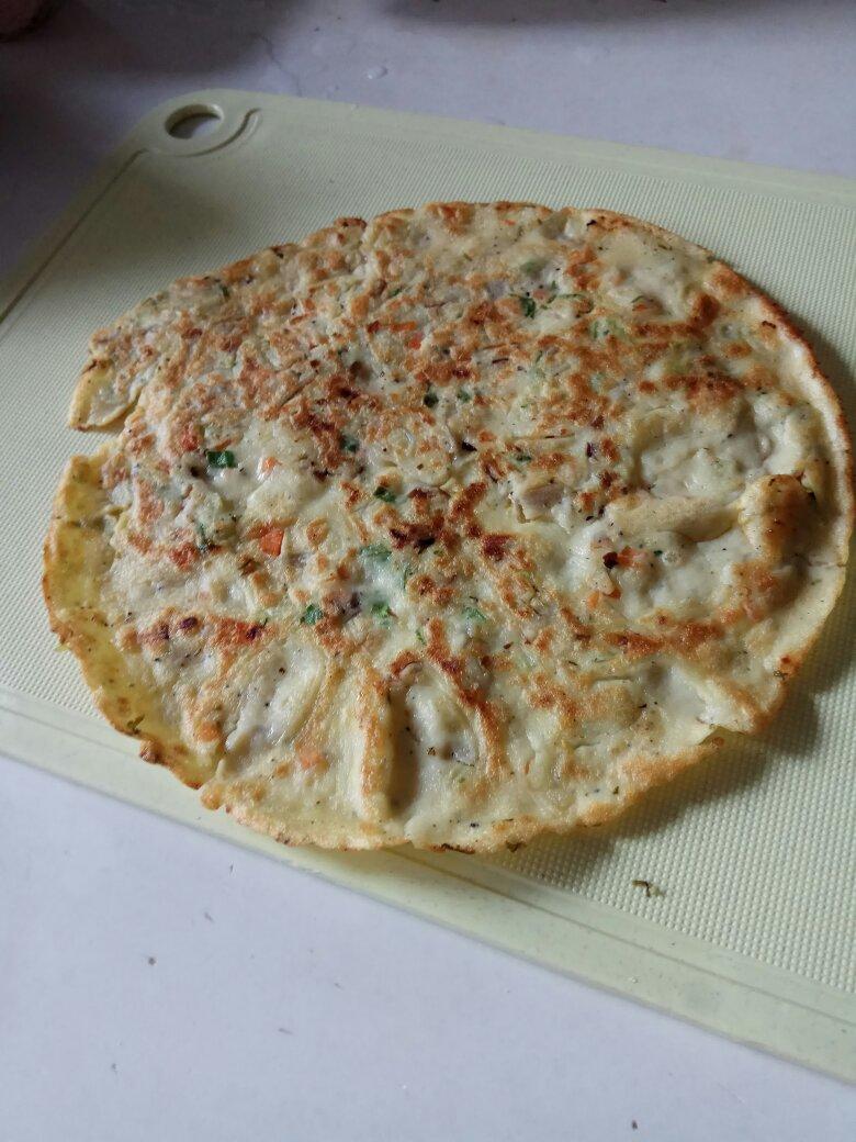 银鱼虾皮土豆蛋饼（宝宝版）