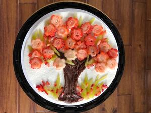 送你一棵樱花树-草莓蛋糕水果蛋糕生日蛋糕装饰的做法 步骤9