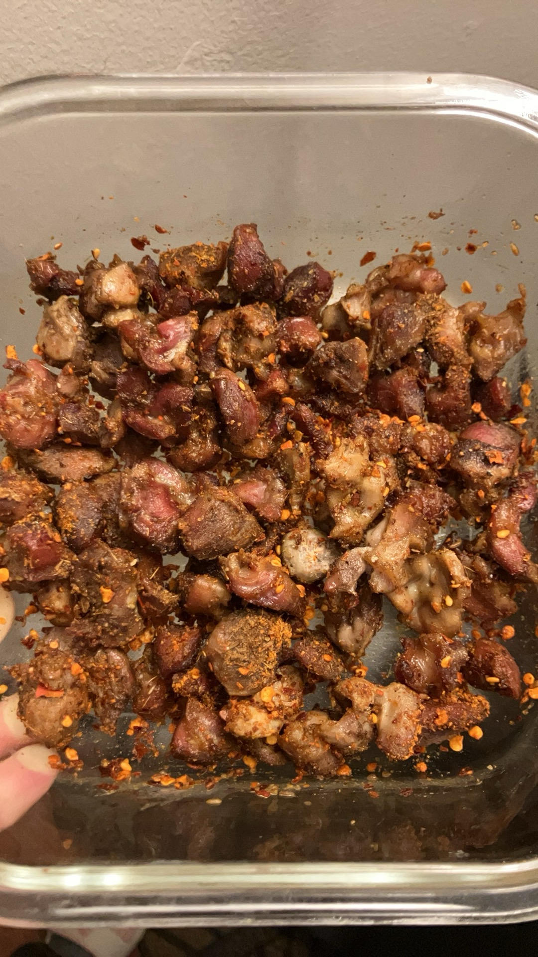 美味宵夜香辣烤鸡肾花