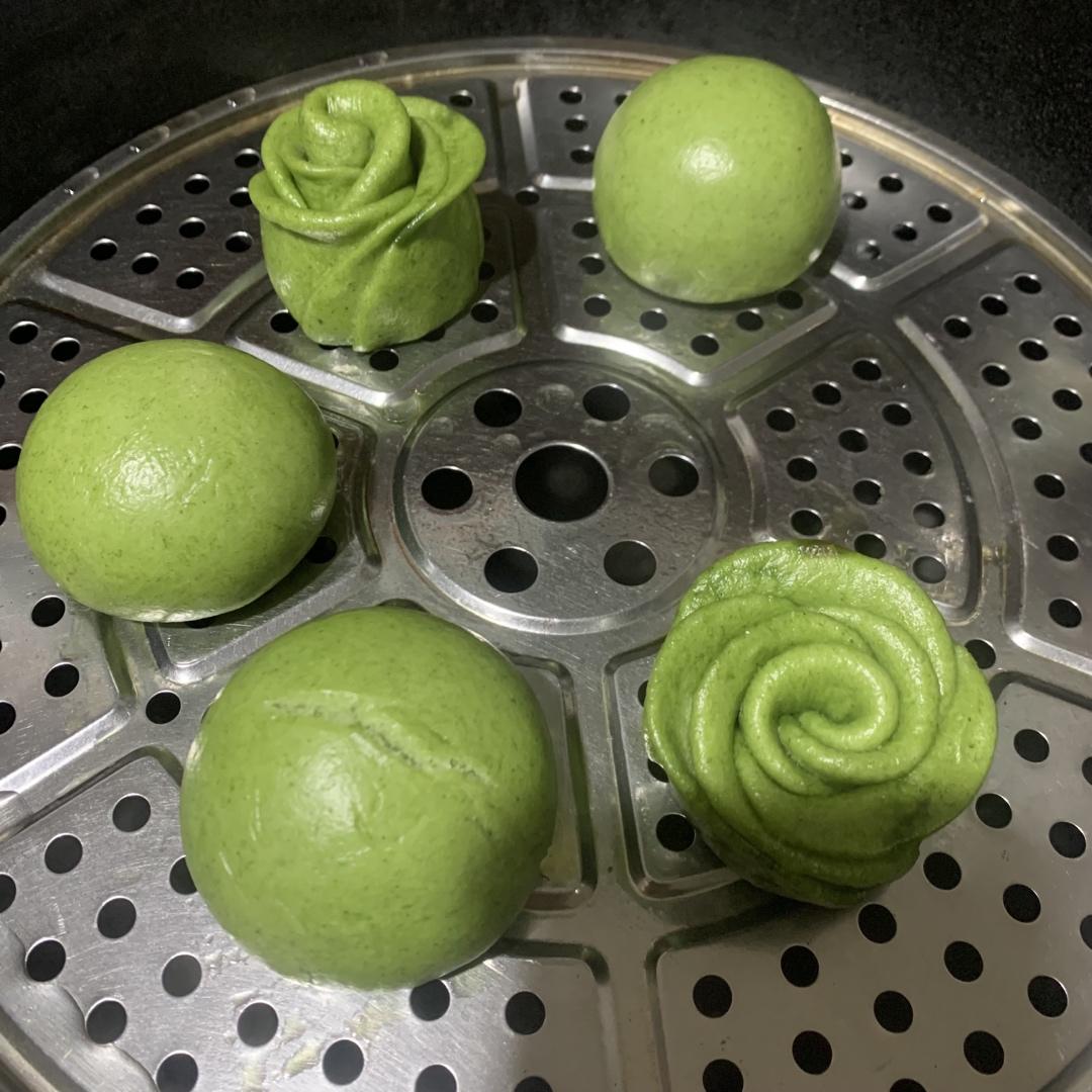 菠菜汁加了它 馒头颜色翠绿不变色 附细节视频详解