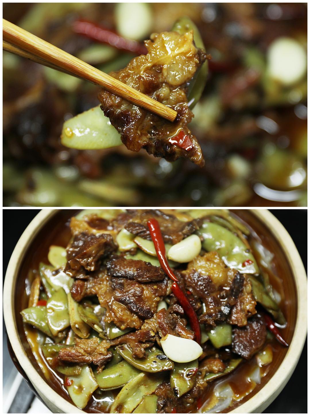 牛腩炖扁豆的做法