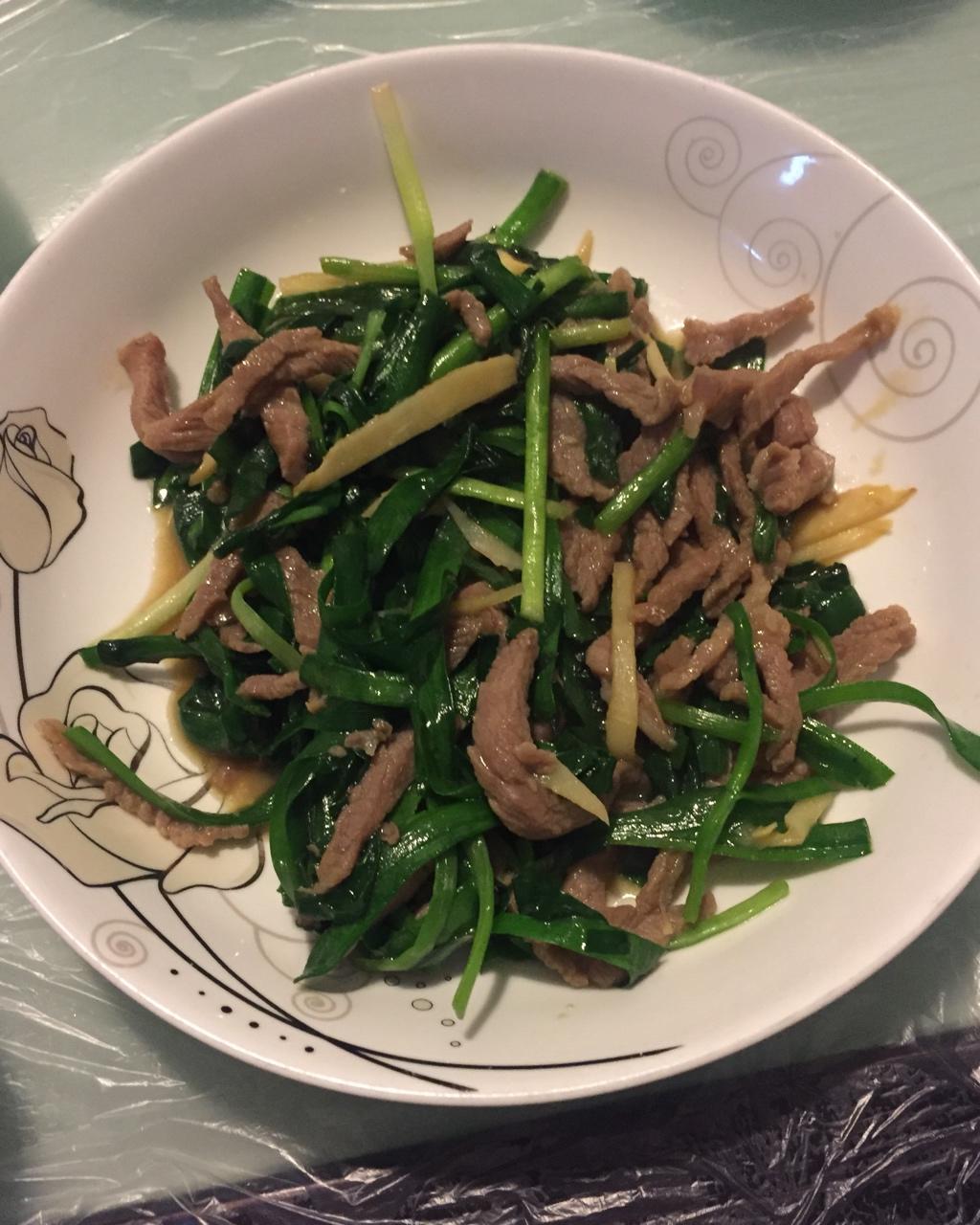 韭菜炒肉丝