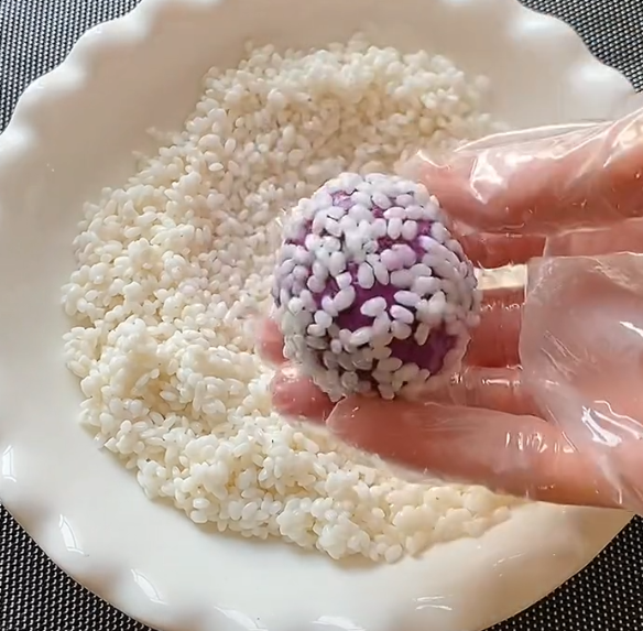 紫薯糯米丸（超簡單）的做法 步驟5