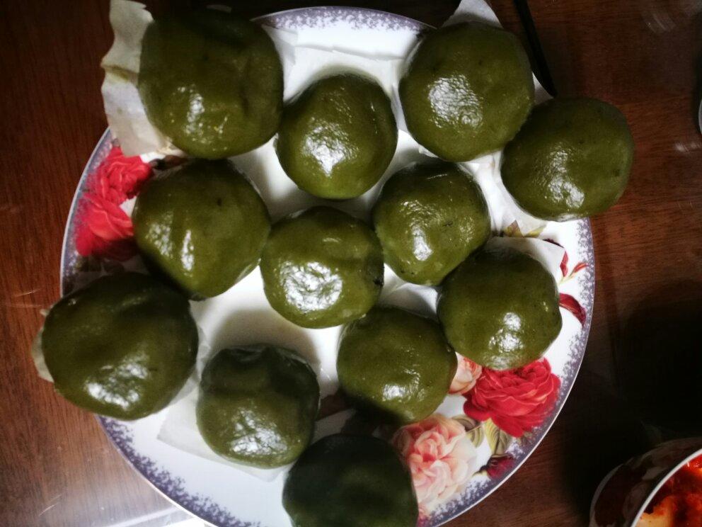 网红青团～～咸蛋黄肉松青团