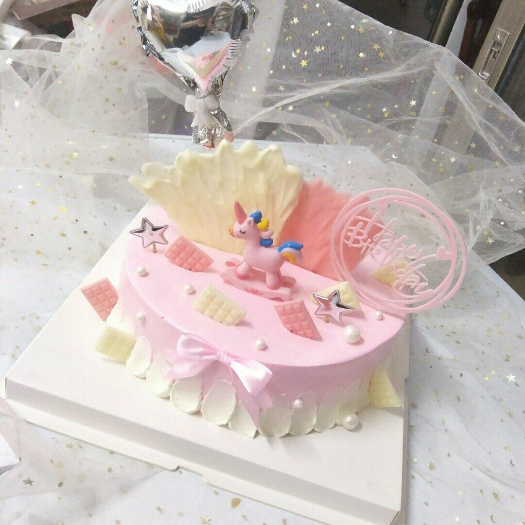 粉色木马奶油蛋糕（最后有干货）