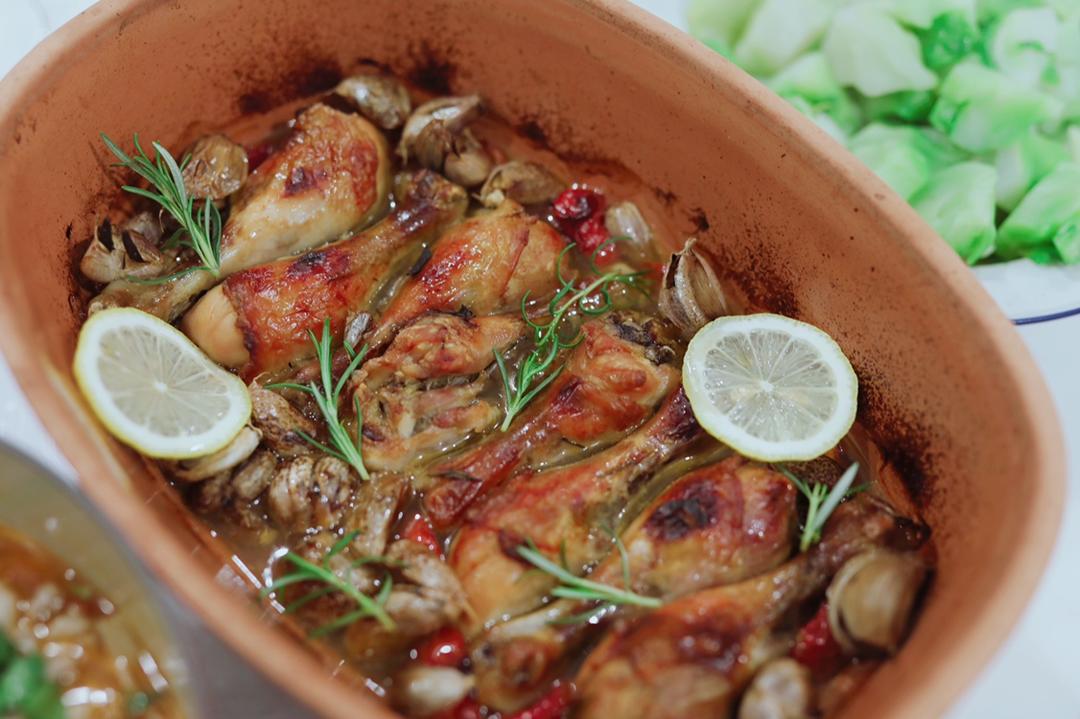 香蒜蕃茄烤鸡腿