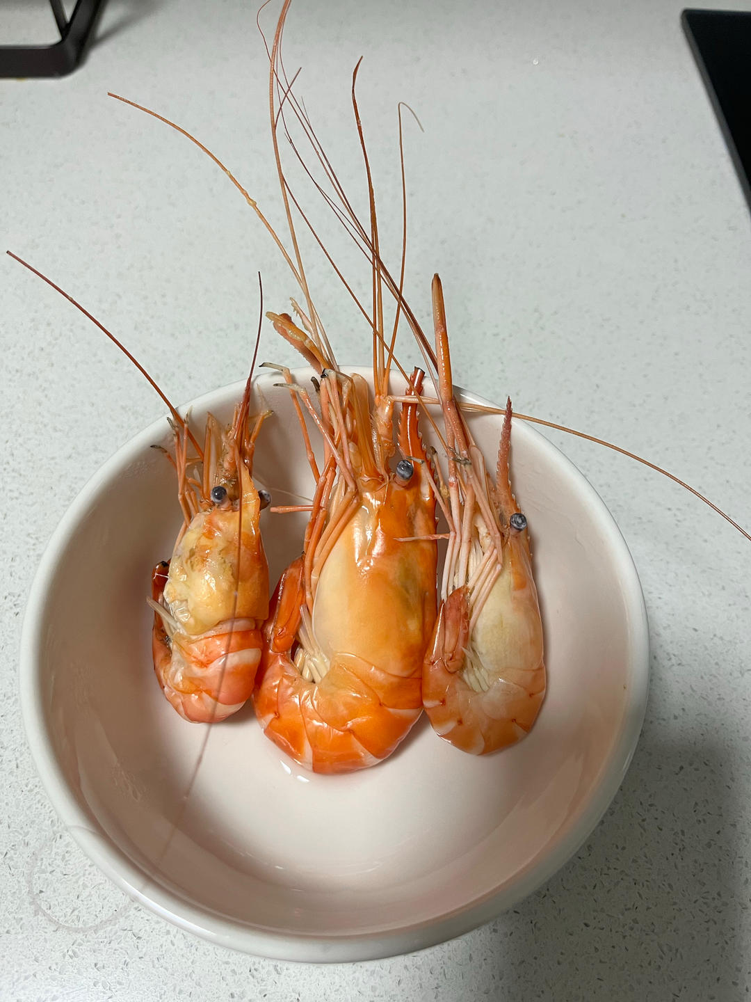百吃不厌的白灼罗氏虾🦐