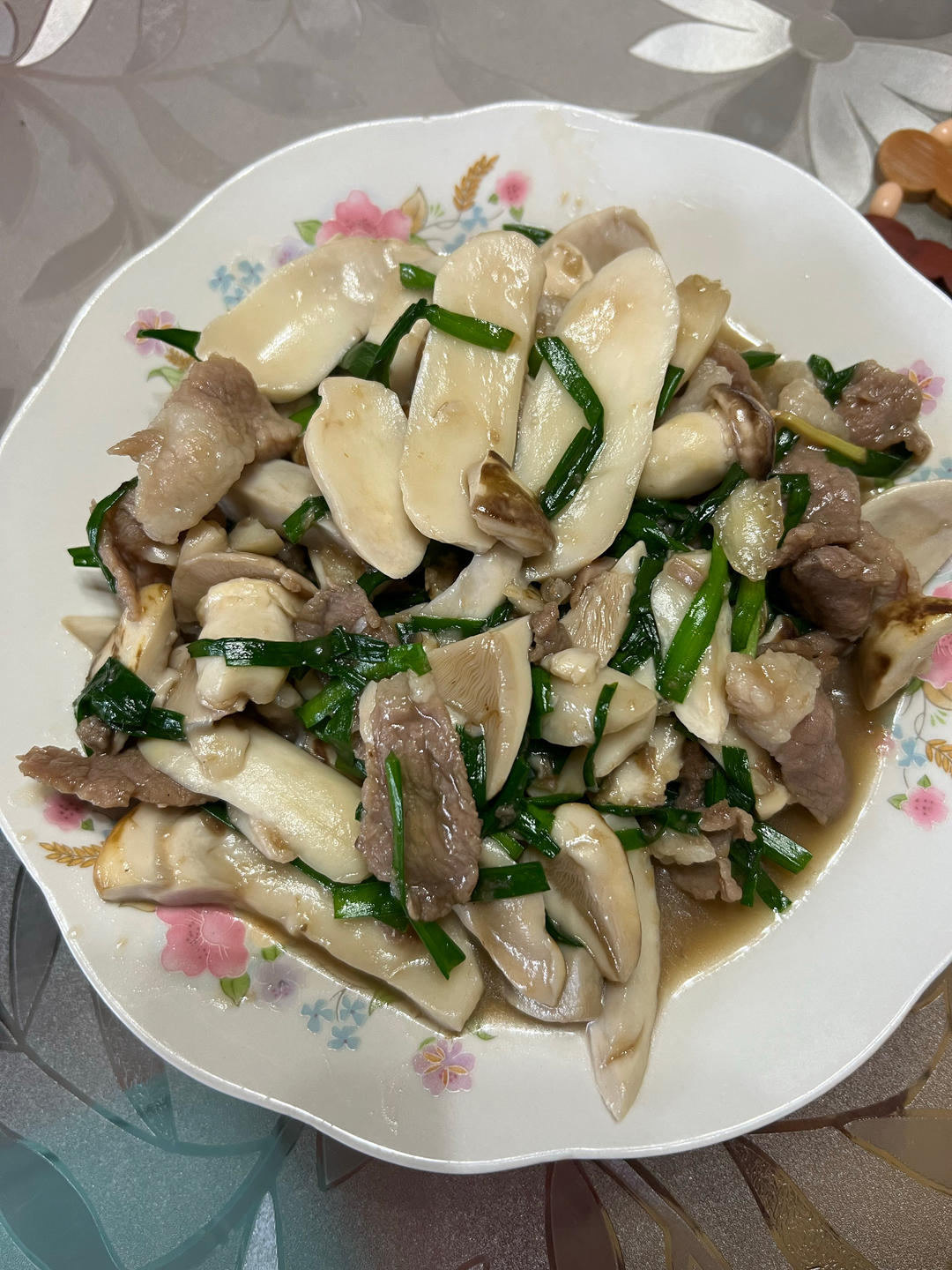 松茸炒肉片
