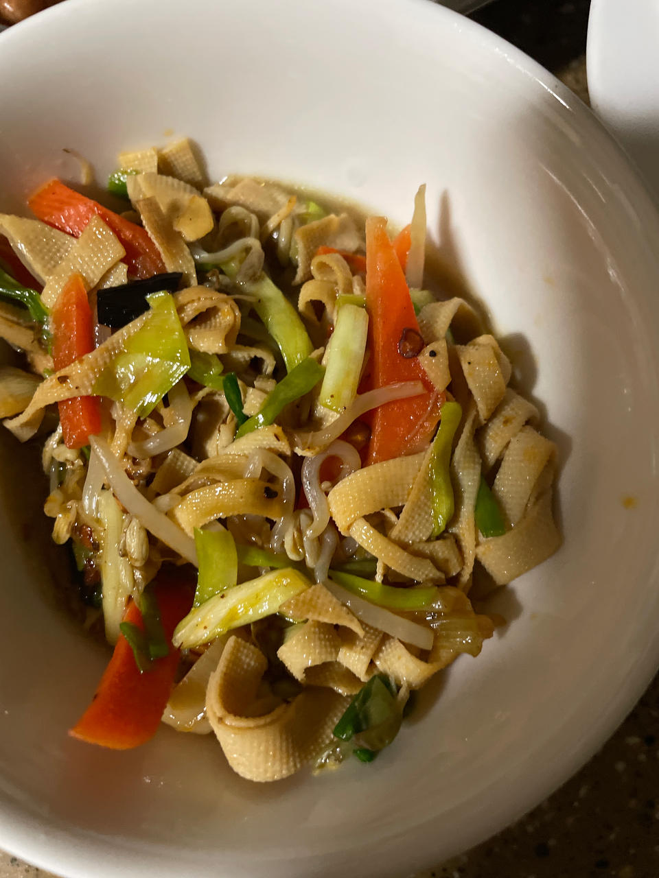 素炒干豆腐豆芽韭菜