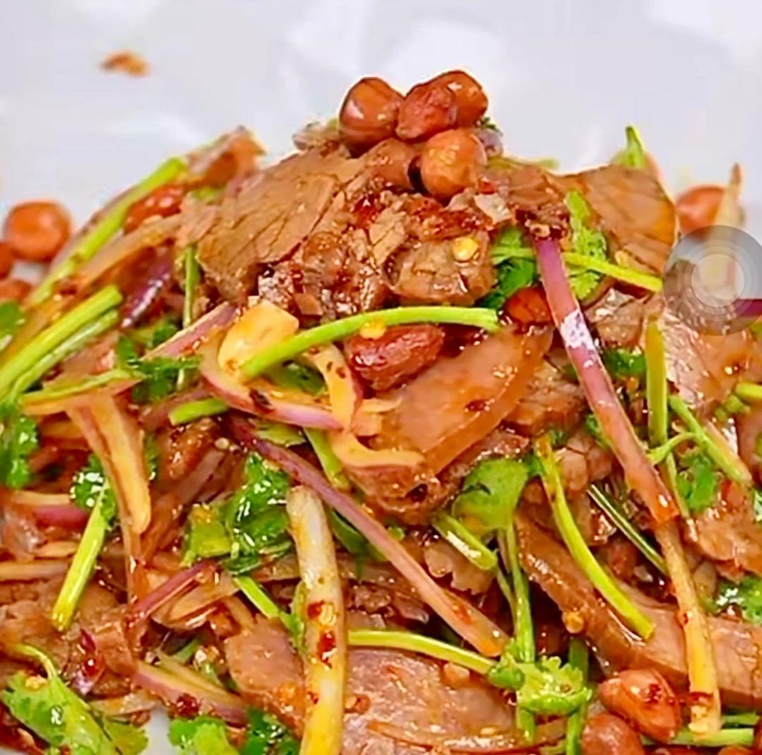 香菜拌牛肉的做法