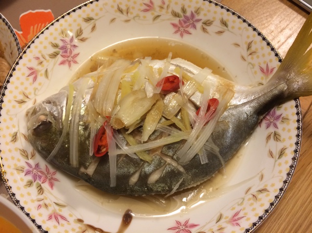 兰_辉辉做的青蒸金鲳鱼