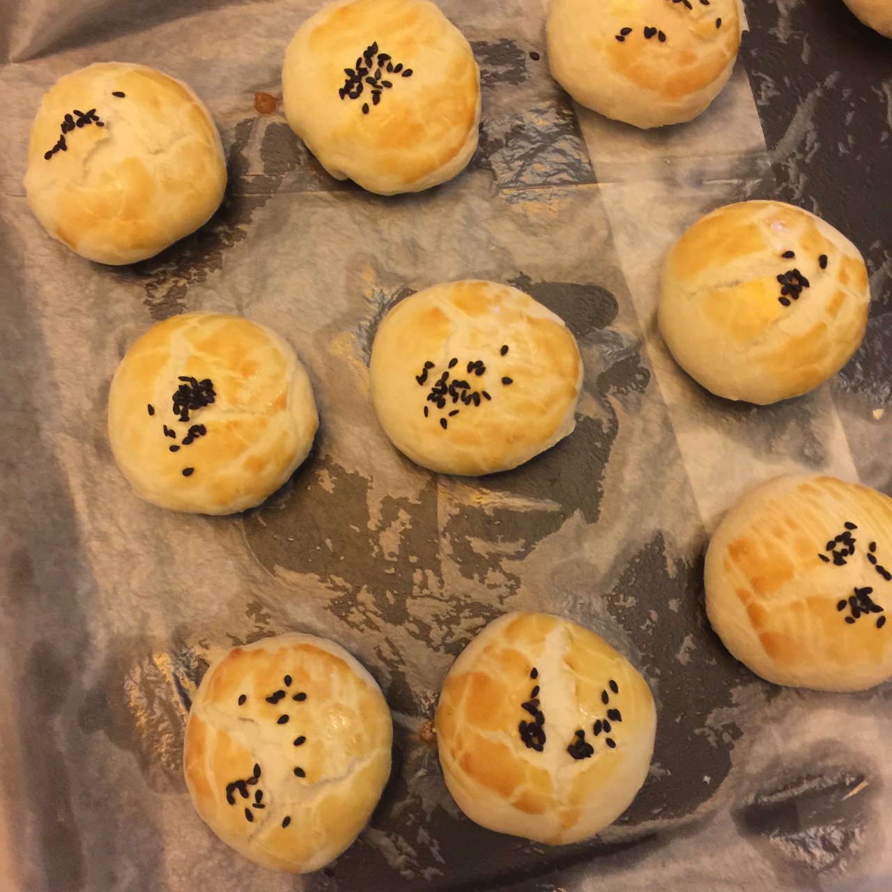 酥皮绿豆饼   酥得掉渣渣