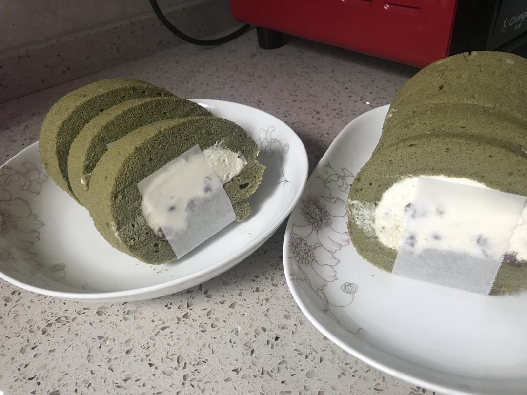 抹茶蜜豆蛋糕卷