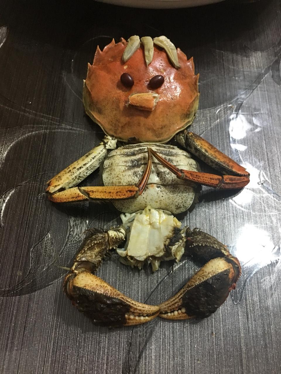 创意菜 创意蟹壳 鸿运当头呢做的创意蟹壳 螃蟹(最好用大闸蟹),,5 做