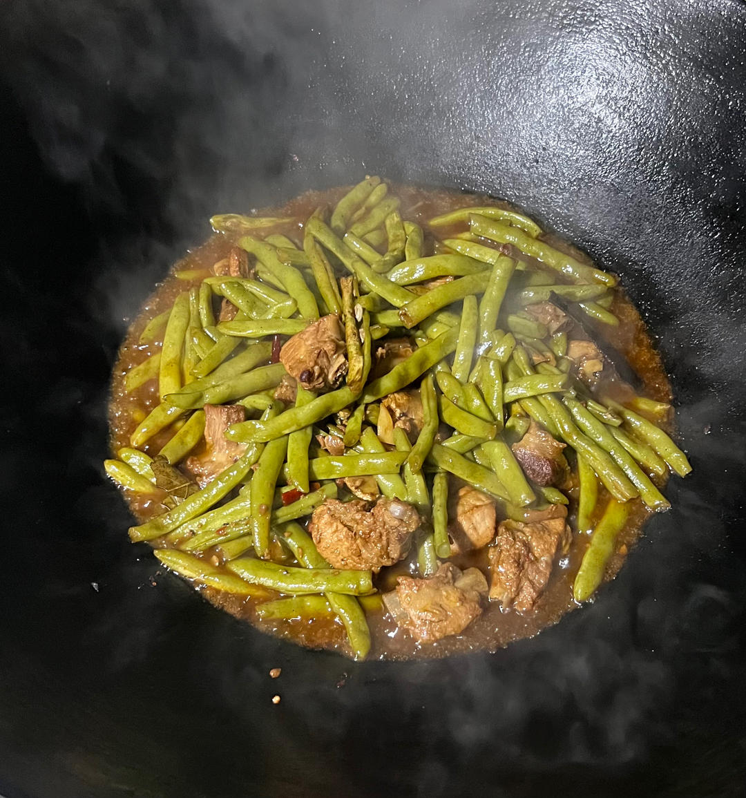 豆角烧排骨
