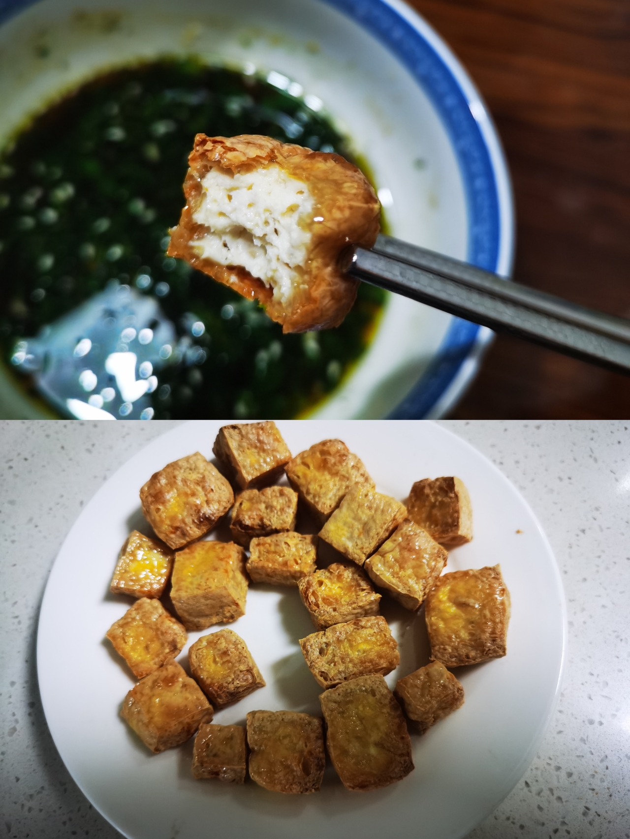 外酥里嫩炸豆腐和酱汁的做法