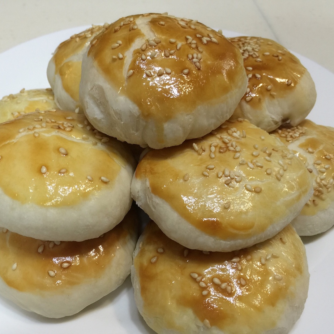 酥皮绿豆饼   酥得掉渣渣
