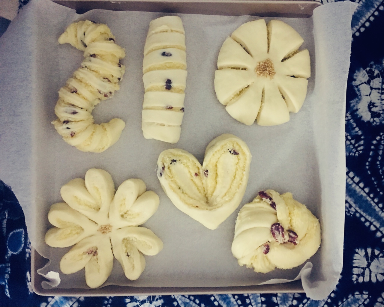 椰蓉面包六种不同整形