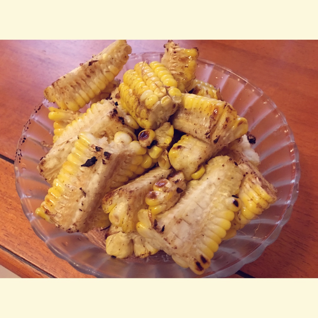 尹卉卉放飞碟做的椒盐玉米段