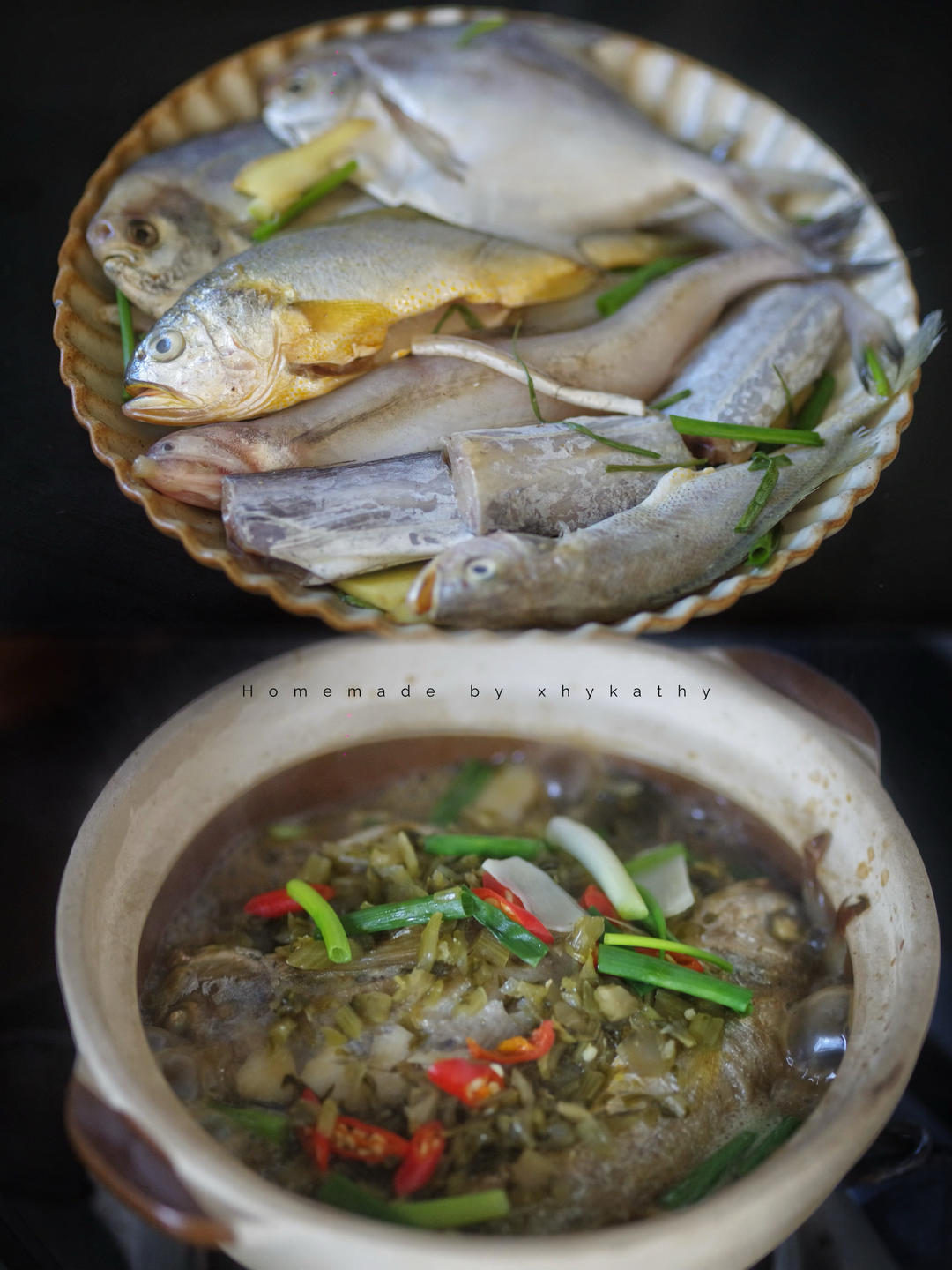 雪菜杂鱼煲