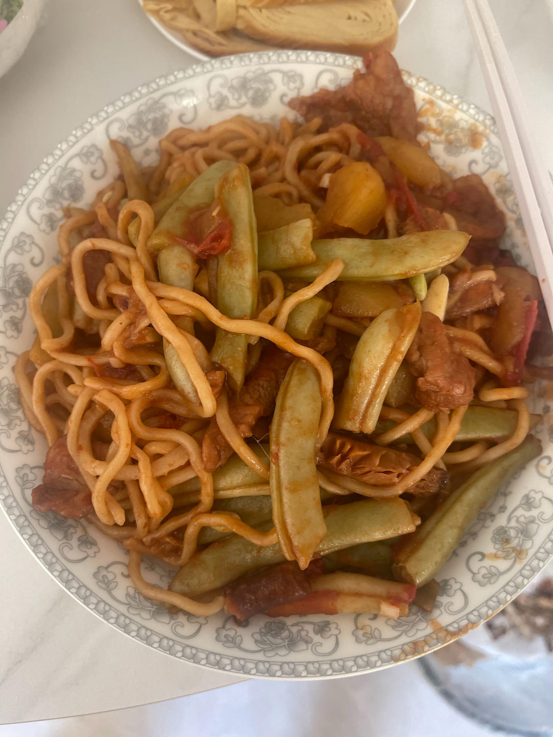 堂妈小厨——豆角番茄焖面