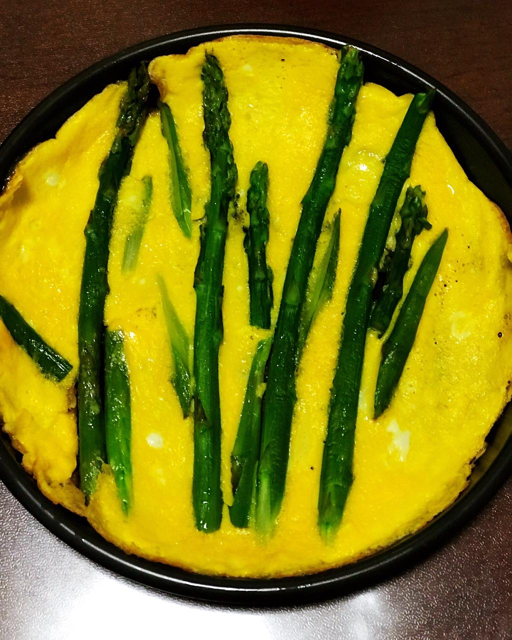 常州甜蜜午后做的芦笋煎蛋