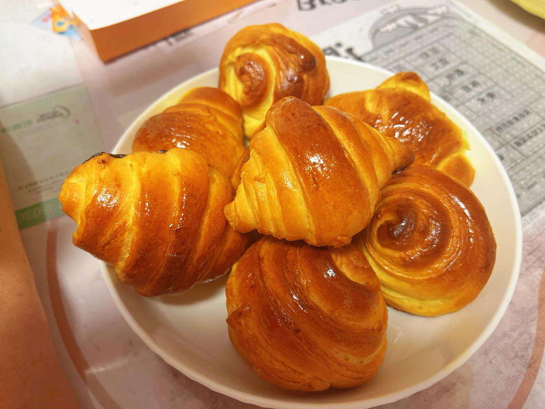 不用折叠！可颂牛角包的傻瓜做法