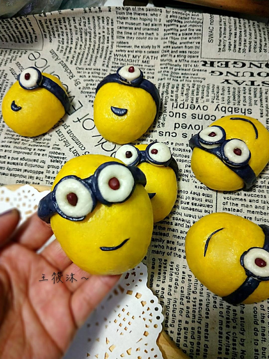 王筱沐做的小黄人豆沙包(萌萌包系列)