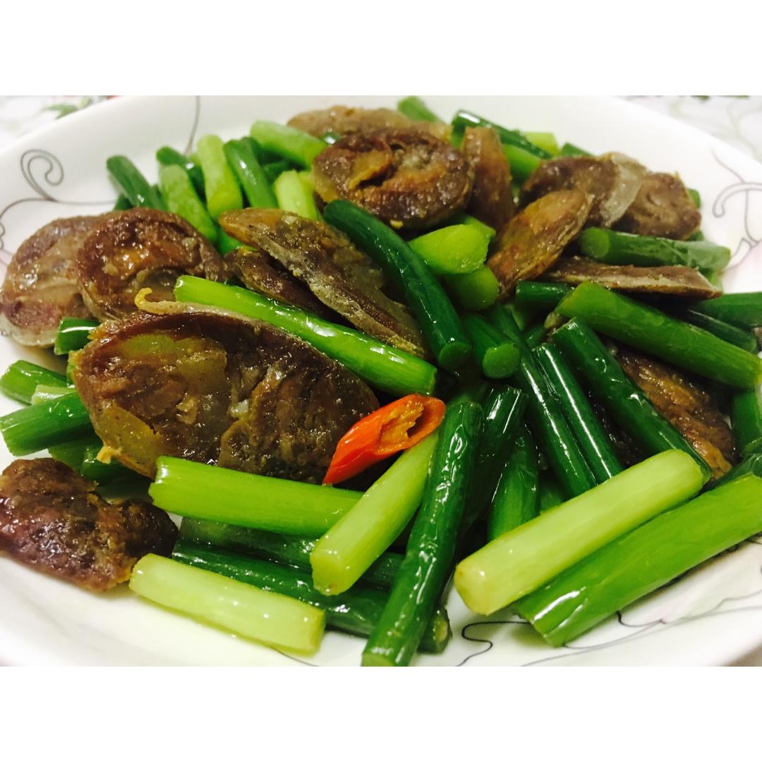 蒜苔炒腊肉