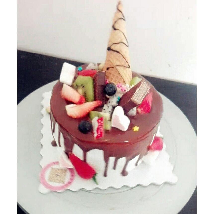 蛋糕淋面之一：甘那许淋面（详细解答淋面太稠的问题）