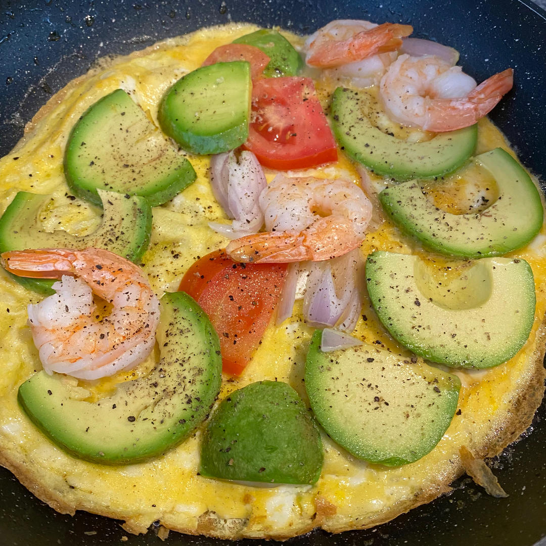 减脂食谱N.13｜牛油果虾仁焗蛋 早餐营养太丰盛啦🥘