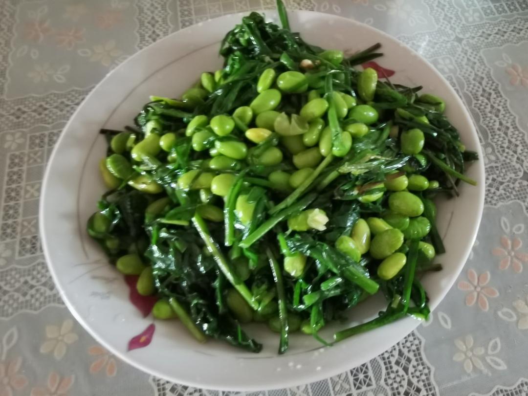 chuchu1222做的韭菜炒毛豆