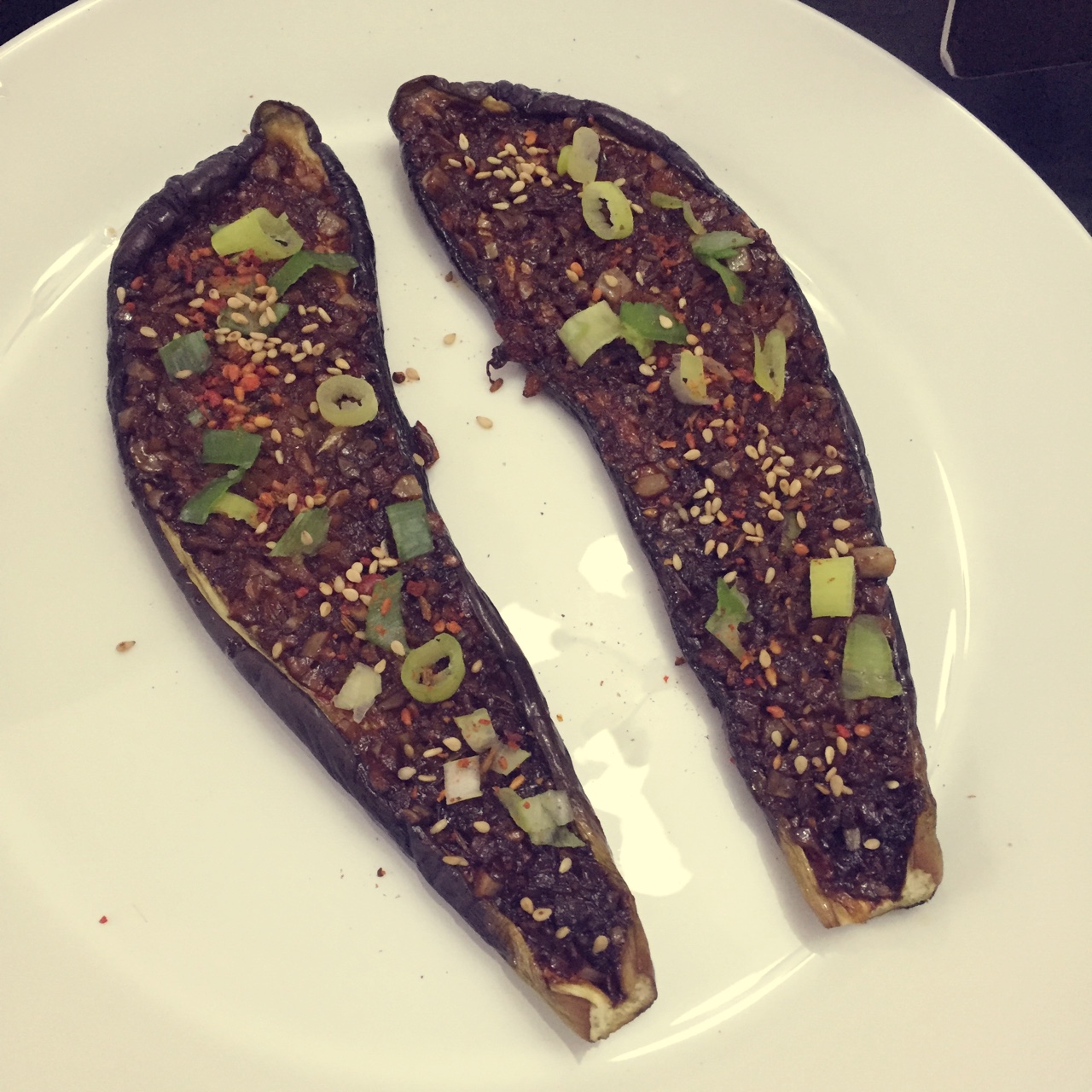 【微波炉烤茄子】