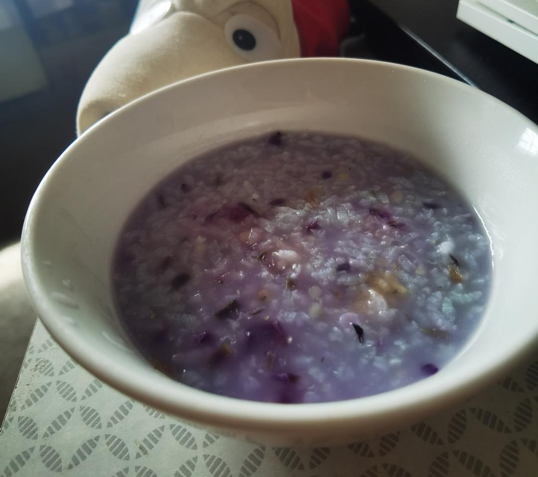 紫甘蓝粥【无油无盐素食】